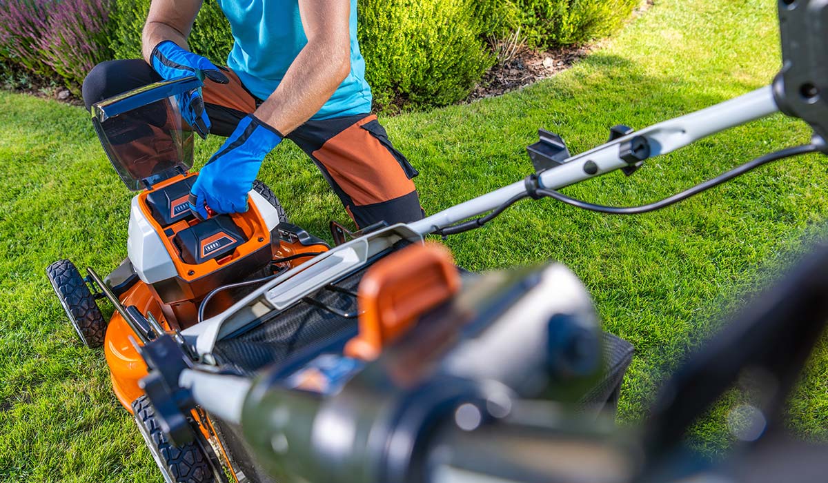 Battery powered yard equipment sale